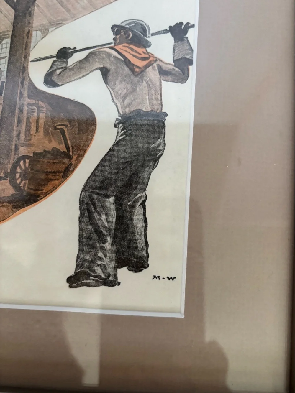 Industry Wall Art Print in Brown and Black - Unbranded